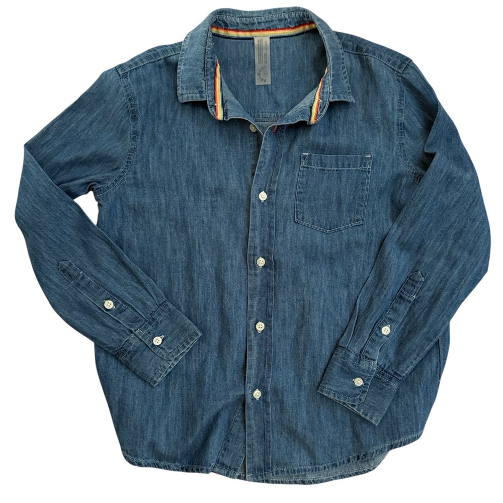 Primary Long Sleeve Chambray Button Down Shirt